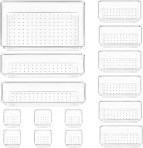 Clear PS Plastic Bedroom <b>Makeup</b> Mini Drawer Storage Trays Bins Kitchen Bathroom Organizer 5 Sizes - Product Image 1