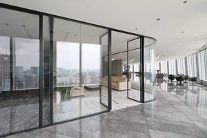 Vách Ngăn Văn Phòng Bằng Kính Nhìn Toàn Cảnh Vách Ngăn Khung Nhôm Vách Ngăn Cố Định Bằng Kính Từ Phật Sơn Vách Ngăn Tường Văn Phòng Giá Rẻ Đã Qua Sử Dụng - Product Image 3