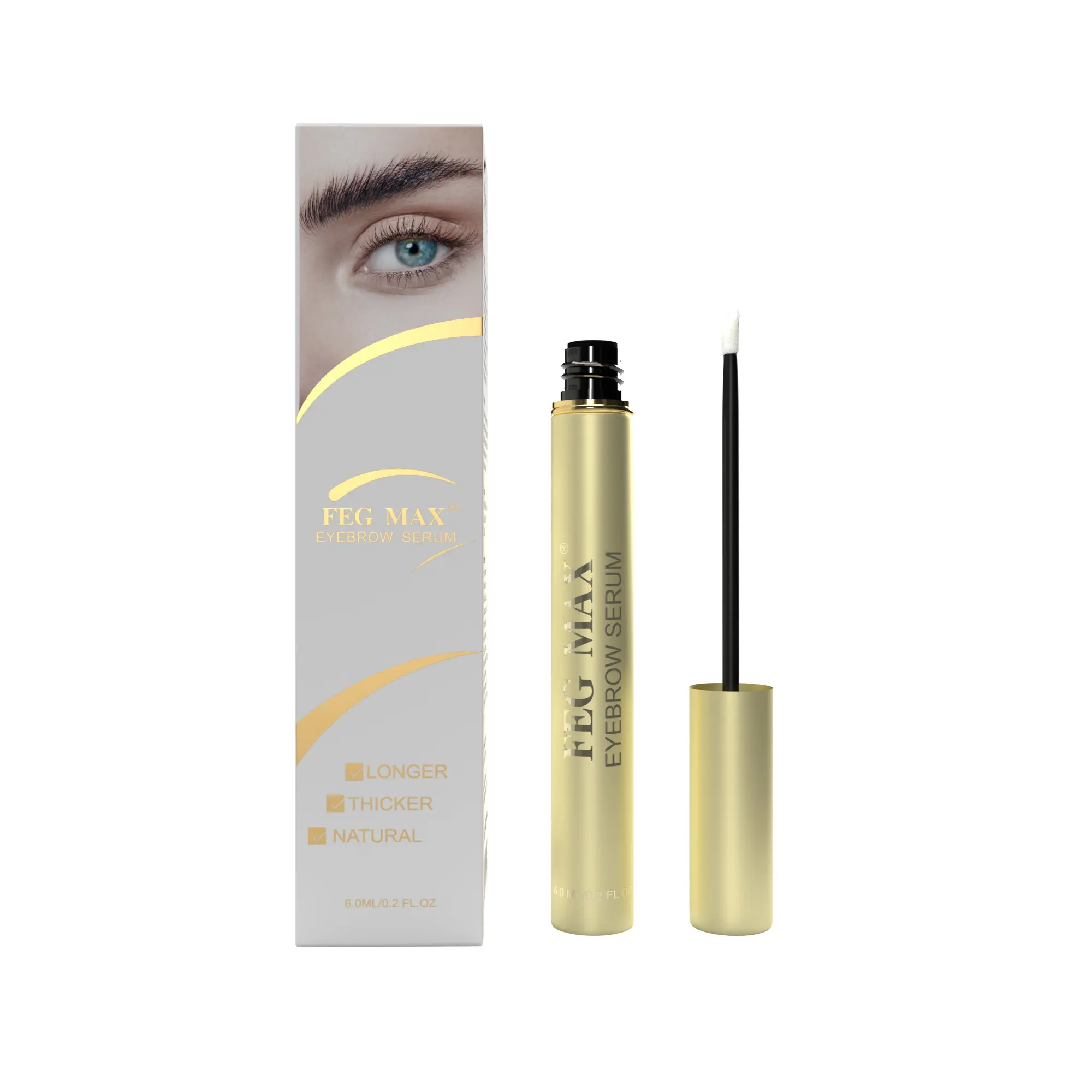 Feg Max Vegan Mascara Lông Mi Tăng Cường Huyết Thanh Nhà Sản Xuất Biotin Dày Và Dài Lông Mày Tự Nhiên Kéo Dài Tăng Trưởng Huyết Thanh