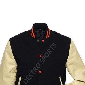 Vestes Letterman Varsity en laine personnalisées et vierges vente en gros veste de baseball légère pour hommes avec collage de rue pour hommes - Product Image 5