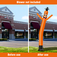 Tube gonflable Man Wacky Wave Dancer pour la promotion de la publicité extérieure Air Dancer - Orange (ventilateur non inclus)
