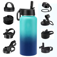 Botella de Agua Deportiva Aislada de Acero Inoxidable 304 con Logotipo Personalizado, Termo de Vacío de Grado Alimenticio, Boca Ancha a Prueba de Fugas, 32 oz, para Gimnasio y Actividades al Aire Libre