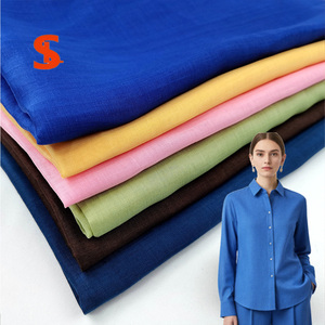 Tissu Léger 100% <span class=keywords><strong>Ramie</strong></span> Biologique Imprimé Teint Uni, Technique de Tissage Écologique 60gsm pour Robes, Jupes et Chemises pour Filles - Product Image 1