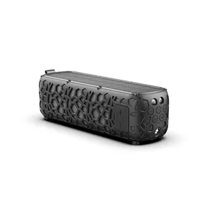 ES-T65 altoparlante db 50 + horas de tiempo de reproducción, 70 pies de rango, impermeable, 10W, salida estéreo, gama completa, altavoz solar Bluetooth