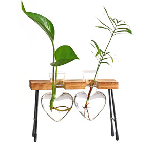 <span class=keywords><strong>Vaso</strong></span> <span class=keywords><strong>in</strong></span> vetro a forma <span class=keywords><strong>di</strong></span> cuore <span class=keywords><strong>rosa</strong></span> con supporto <span class=keywords><strong>in</strong></span> legno per stazione <span class=keywords><strong>di</strong></span> propagazione Desktop con esposizione <span class=keywords><strong>di</strong></span> piante <span class=keywords><strong>in</strong></span> stile Art Deco - Product Image 2