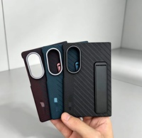 Étui avec béquille en fibre de carbone pour Samsung Galaxy Z Fold8 Fold 8 Ultra avec 2 protections d'écran en verre trempé, coque de téléphone Funda