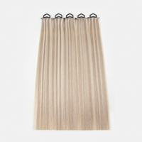 Extensions de cheveux à double trame de 18 et 24 pouces, trame machine, 100% cheveux humains véritables, blond cendré, trame volume