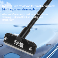 Grattoir à algues pour aquarium Yee, outil de nettoyage, brosse pour aquarium, nettoyeur de verre sûr pour l'élimination des taches murales