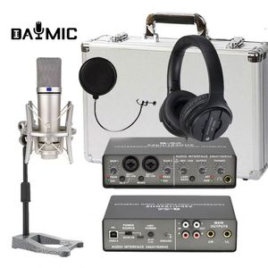 Kit de Micrófono y Auriculares para Transmisión en Vivo en Casa, Tarjeta de Sonido, Set de Grabación para Transmisiones - Product Image 1