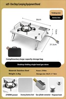 Table pliante moderne pour camping en plein air, en acier inoxydable, multifonctionnelle, type « egg roll », ensemble complet pour pique-nique et mobilier d'extérieur