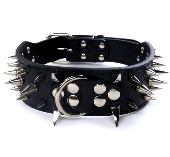 silver spikes Black