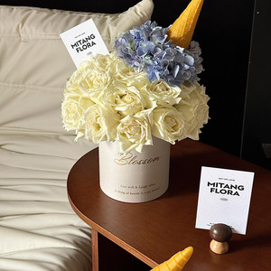 Buket hadiah kertas mawar Ibu kustom buket kotak bunga bulat mewah - Product Image 4