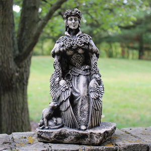 Statue <span class=keywords><strong>de</strong></span> déesse viking Freya en résine réaliste WeiVista, thème <span class=keywords><strong>de</strong></span> l'amour, finition pierre, mythologie nordique, décoration intérieure - Product Image 5