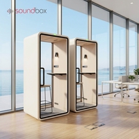 Cabine de bureau insonorisée modulaire, performance de classe A, cabine de réunion portable, cabine silencieuse préfabriquée pour bureau en espace ouvert