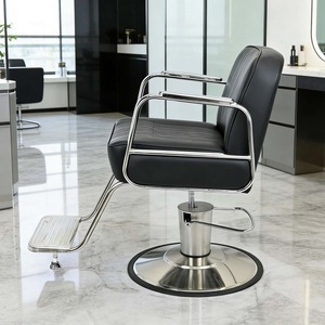 Internet Celebrity High-end Leather Hair Salon <b>Chair</b> with 360 Degree Swivel and Lifting Function Modern Design - Product Image 4