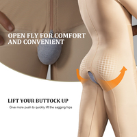 Body amincissant pour hommes, entrejambe ouvert, lifting des fesses, gynécomastie abdominale, compression, post-chirurgie, Faja, grande taille