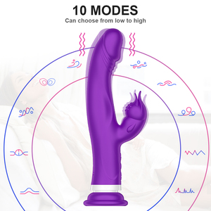 2025 OEM ODM New Big <span class=keywords><strong>Dildo</strong></span> Doppelkopf 10 Vibrations modi G-Punkt Vibrator Sexspielzeug <span class=keywords><strong>2</strong></span> in 1 Kaninchen Vibrator für Frauen - Product Image 3