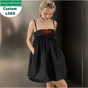 Robe de soirée élégante et tendance, inspirée des créateurs, de haute qualité, avec logo haut de gamme, entièrement noire, coupe ajustée, style A-line, pour les soirées et les clubs - Product Image 2