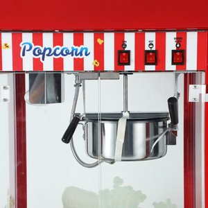 Machine à pop-corn automatique commerciale-Big Bambino Machine à pop-corn classique avec bouilloire de 8 onces avec <span class=keywords><strong>masque</strong></span> facial Hawke <span class=keywords><strong>rouge</strong></span> - Product Image 2
