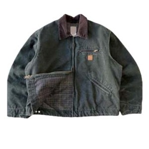 Custom Distress Heavy Duck Canvas Work <strong>Jacket</strong> With Plaid Lined Vintage Worker Detroit <strong>Jacket</strong> Heavyweight Carpenter <strong>Chore</strong> <strong>Jacket</strong> - Product Image 2