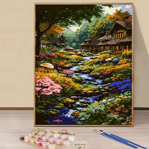Kit de pintura por números arte estilo impresionista Diy Kit de pintura al óleo lienzo al óleo arte de pared pintura personalizada por diseñador de números 16*20 pulgadas - Product Image 2