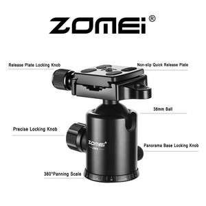 Zomei Z668 Professional <strong>Camera</strong> 4 <strong>Sections</strong> Aluminum Alloy <strong>Tripod</strong> Manufacturer - Product Image 2