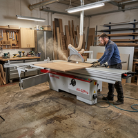 Machine à découper le bois verticale CNC, scie à bois, machine de sciage, scie à table verticale 220V 6.6kW, garantie 2 ans