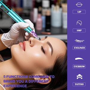 Kit de machine à tatouer sans fil tout-en-un à double batterie, outil multi-modes pour sourcils, lèvres, éclaircissement des poils et maquillage - Product Image 4