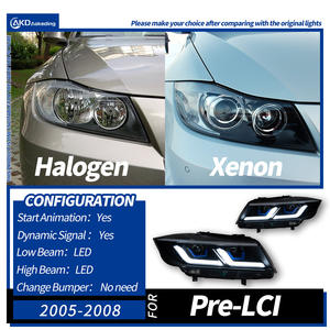 Dedicado para BMW Serie 3 M3 E90 Conjunto de faros delanteros con Streamer de luz de circulación diurna LED dual modificado para la serie 05-12 - Product Image 6