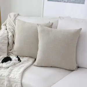 Impression personnalisée maison décorative Sublimation blancs taies d'oreiller en gros luxe canapé nordique jeter lin housse de coussin
