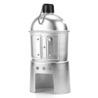 Kit táctico de cantimplora para exteriores, juego de estufa de leña con taza de cantimplora de aluminio de 4 piezas con bolsa de cubierta para acampar y senderismo