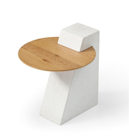 Table basse et table d'appoint modernes haut de gamme en placage de chêne sauvage – Légères et faciles à assembler – Meubles de salon