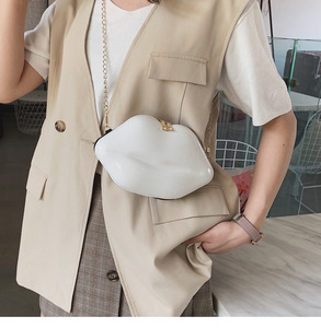 Sac à main <span class=keywords><strong>Yemu</strong></span> Spring Makeup pour femme, forme demi-lune, en PVC, avec chaîne bandoulière, fermeture éclair, doublure en polyester, petite taille - Product Image 5