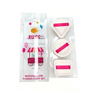 Ensemble de houppettes hydrophiles sans latex en forme de guimauve, double usage sec-humide, ultra-douces, respectueuses de la peau, non absorbantes de poudre - Product Image 2