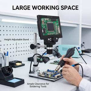 Microscope de micro-soudure professionnel 1200X, loupe numérique 720P HD pour la réparation de téléphones, inspection de cartes PCB avec écran - Product Image 2