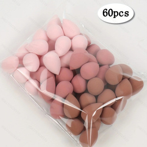 <span class=keywords><strong>Mini</strong></span> éponges de maquillage en forme de goutte d'eau, coupe oblique, lavables, 60 pièces en sachet, pour poudre - Product Image 3