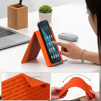 Support de téléphone universel en silicone flexible, réglable, pliable, avec coussinet antidérapant, support de tablette de bureau paresseux, accessoire de voyage portable
