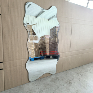 Wholesale Asymmetrical Irregular <strong>Beveled</strong> Wavy Frameless Wall Mounted Bathroom <strong>Mirror</strong> 3mm-5mm 4mm-4mm <strong>Beveled</strong> <strong>Edge</strong> Wall Decor - Product Image 3