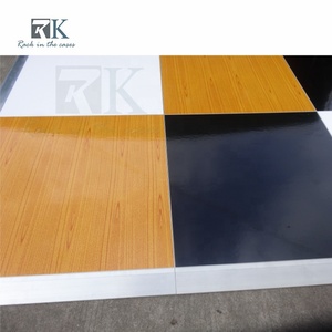 Wedding Dance Floor with <b>Aluminum</b> Edges Wooden Grain Dance Floor for Wedding Party Backdrop Decoration - Product Image 4