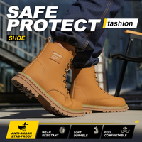 Bottes de travail industrielles unisexe en daim avec embout de sécurité anti-écrasement, fabrication Goodyear Welt, modèle 2026 OEM