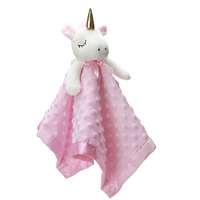 Vente en gros de jouets en peluche personnalisés en coton PP rembourrés, doudou pour bébé, couverture de sécurité, éléphant, ours, renard