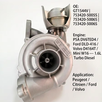 Turbocompresseur GT1544V 753420-5005S 753420-5006S pour Peugeot 207 Citroën C3 Focus 1.6 HDi TDCi DV6TED4 Moteur Turbine Pièces Auto