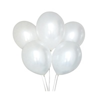 Ballon gonflable en latex métallisé de 12 pouces, blanc nacré, pour décoration de fête d'anniversaire, de mariage, de Noël, de fiesta