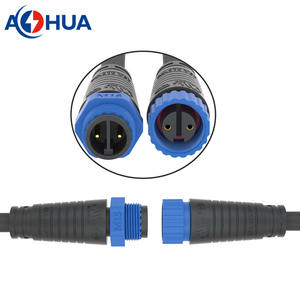 <span class=keywords><strong>AHUA</strong></span> Factory IP68 10A potencia impermeable 2 pines Conectores eléctricos macho hembra enchufe con carcasa de nailon cobre chapado en oro - Product Image 1