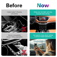 Adaptateur CarPlay filaire vers sans fil pour iPhone, câble d'extension de taille mini, USB-C/Type-C, WiFi double bande 5 GHz, Plug and Play, mise à jour OTA