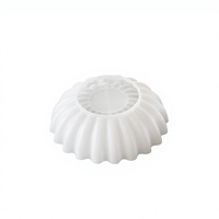 Moule en silicone Poppy, plaque ronde à dentelle ondulée, pour bougies, coupelles et bols de rangement, pour la création de bijoux en résine époxy et de créations en plâtre