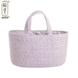 Cesto de Algodão KUYUE, Bolsa Organizadora de Fraldas, Cestos e Caixas de Tecido para Trocador - Product Image 2