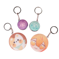 Porte-clés en peluche double face personnalisé, badge en métal personnalisé en peluche, badge promotionnel, fournisseur de badges en métal bon marché