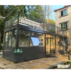 20ft thoáng khí midcentury thiết kế hiện đại nhà máy Trung Quốc trực tiếp đúc sẵn container di động Xây Dựng Văn phòng cửa hàng phẳng nhà - Product Image 1