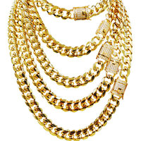 SZ Cheng bijoutiers gros fermoir en zircone 18 carats chaîne en or lien Miami bracelet à maillons cubains
